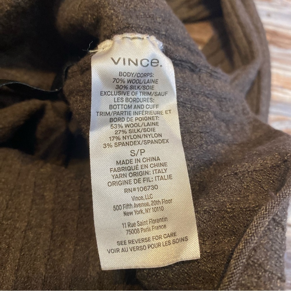 Vince Ribbed Knit Pullover Button Up Collared Pol… - image 8